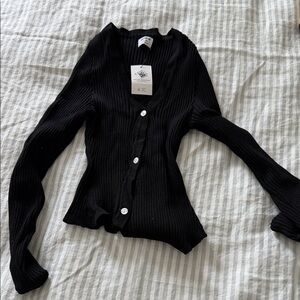 Cotton On Black Ribbed Cardigan